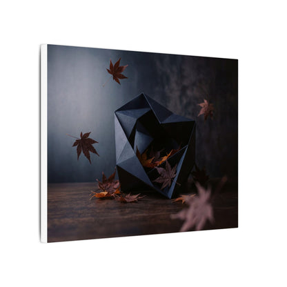 Dark Japandi Paper Fold in Dawn | Shadow Zen Canvas Art