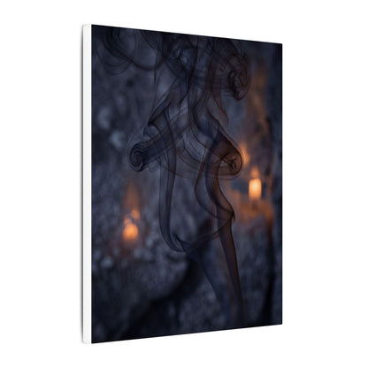 Incense Smoke Winter Canvas Art | Dark Japandi Sophisticated Design