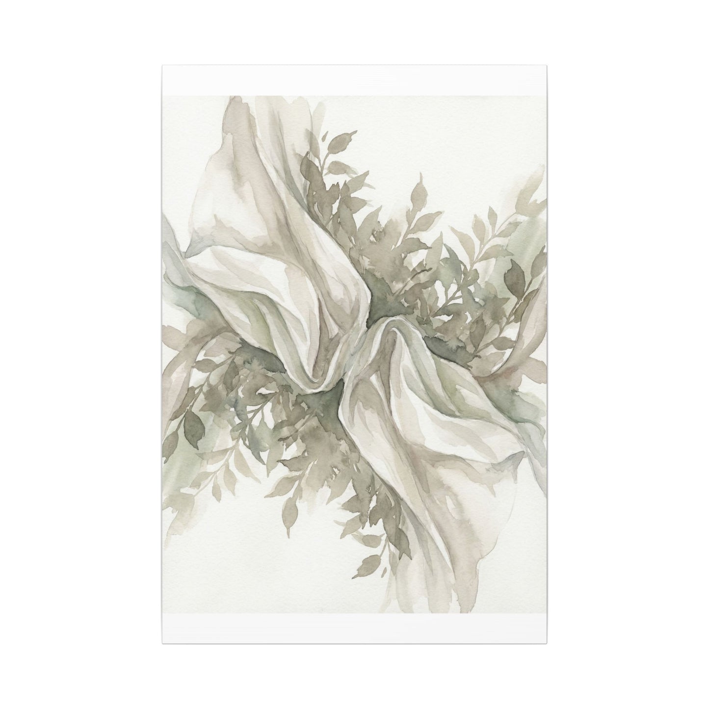 Summer Silk Drape Watercolor Canvas Art | Cozy Decor