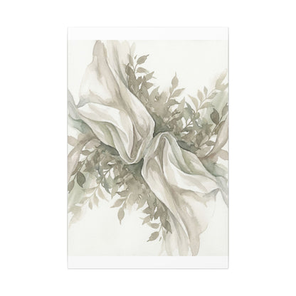 Summer Silk Drape Watercolor Canvas Art | Cozy Decor