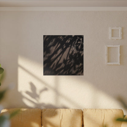 Shadow Play Summer Canvas Art | Dark Japandi Moody Design