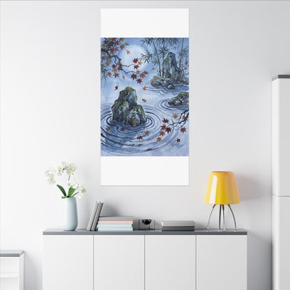 Rock Garden Autumn Canvas Art | Zen Tranquil Design