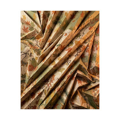 Candlelight Paper Fold Wall Art Print - Japandi Shibui