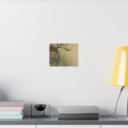 Spring Pine Tree Minimal Line Canvas Art | Earthy Decor