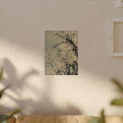 Golden Hour Shadow Play Canvas Art - Japandi Mono No Aware