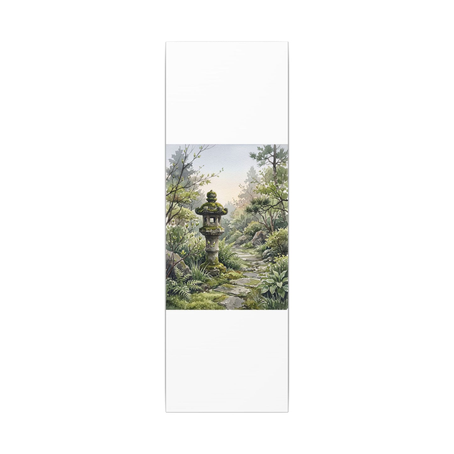 Neutral Stone Lantern Canvas Art - Watercolor Japandi