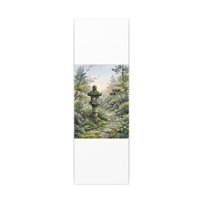 Neutral Stone Lantern Canvas Art - Watercolor Japandi