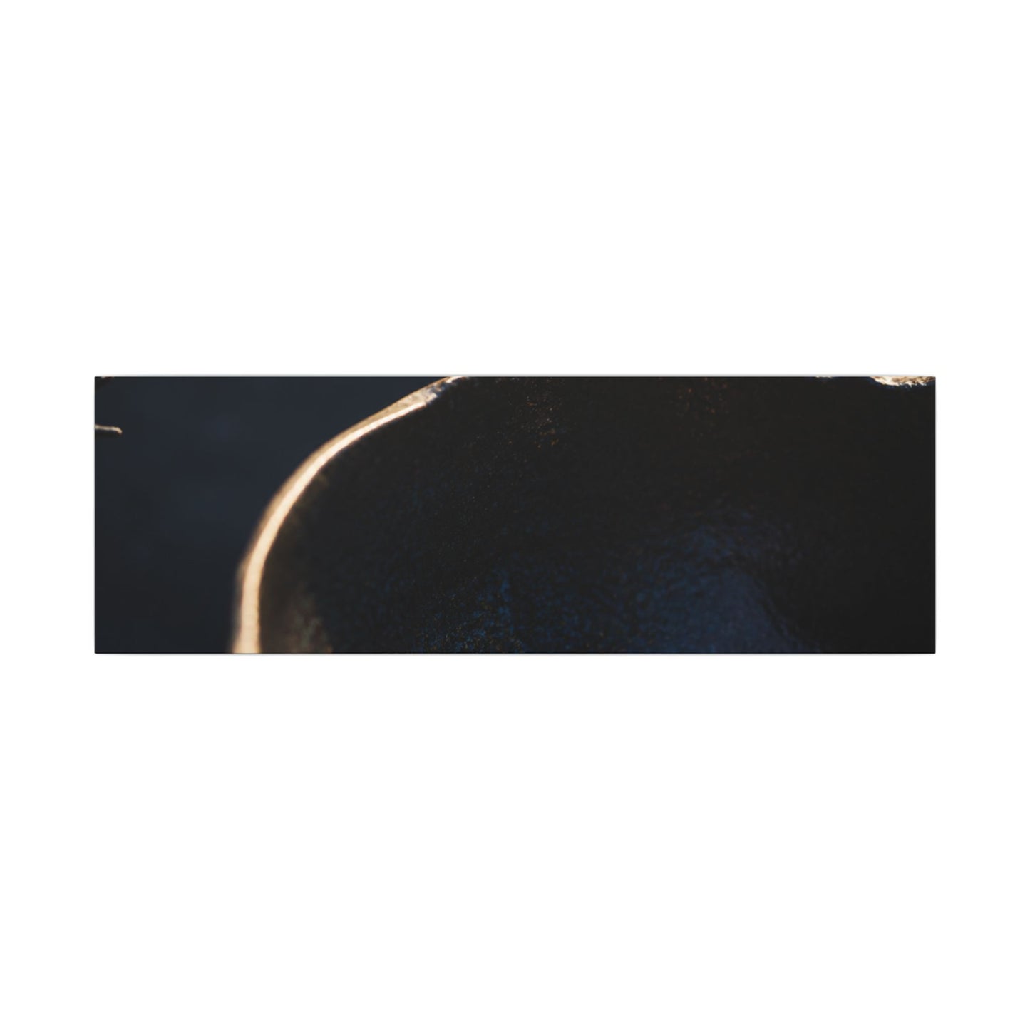 Ma Ceramic Bowl Canvas Art - Dark Japandi Shadow Zen