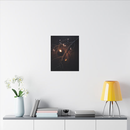 Datsuzoku Cherry Blossom Canvas Art - Dark Japandi Moody Minimal
