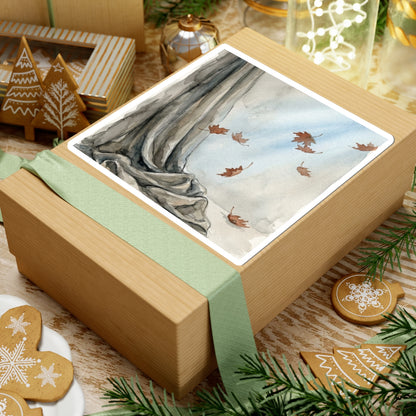 Silk Drape Watercolor Sticker | Elegant Japandi Art Art Print