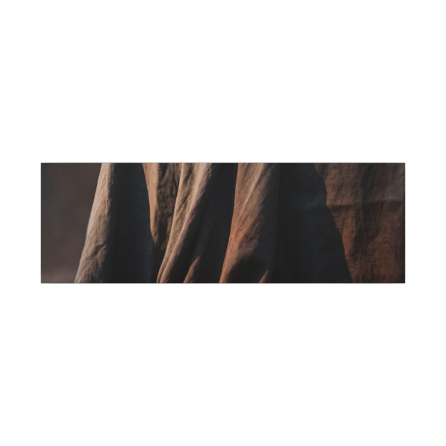 Silk Drape Canvas Art | Winter Dark Japandi Shadow Zen Art