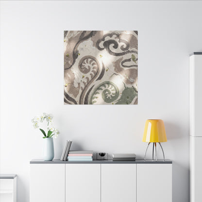 Dappled Ink Brushstroke Canvas Art - Japandi Ma