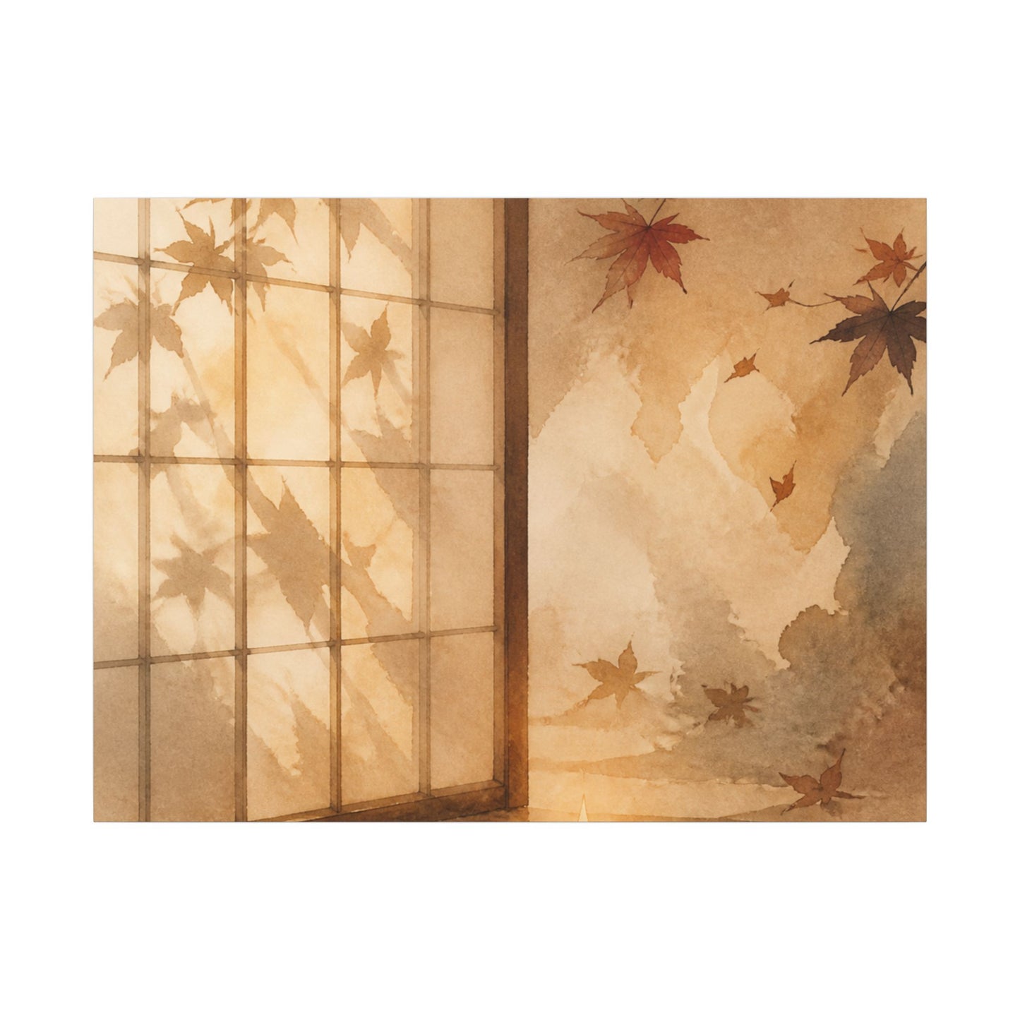 Candlelight Shoji Screen Canvas Art - Japandi Ma