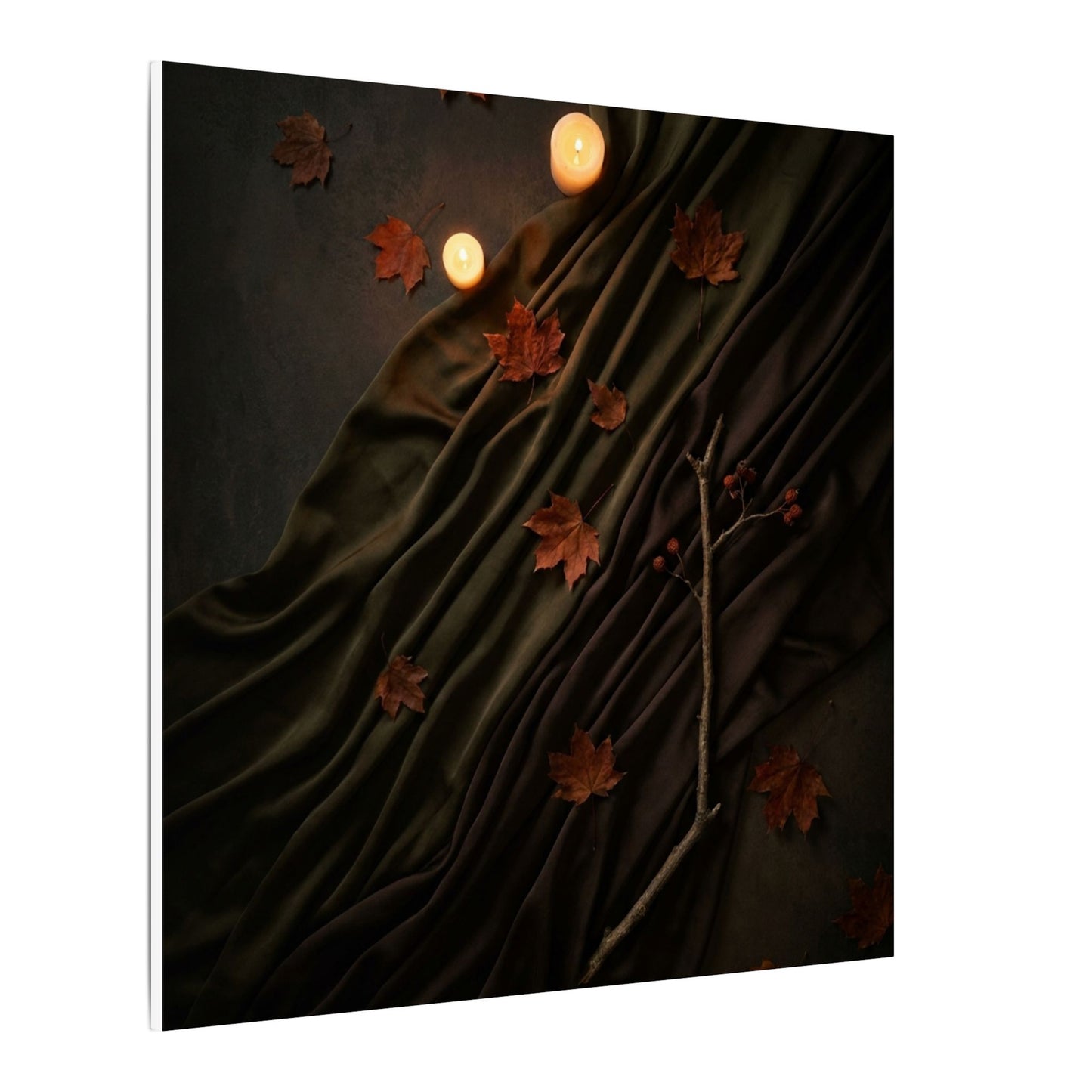 Autumn Silk Drape Moody Minimal Canvas Art | Moody Decor