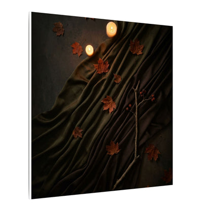 Autumn Silk Drape Moody Minimal Canvas Art | Moody Decor