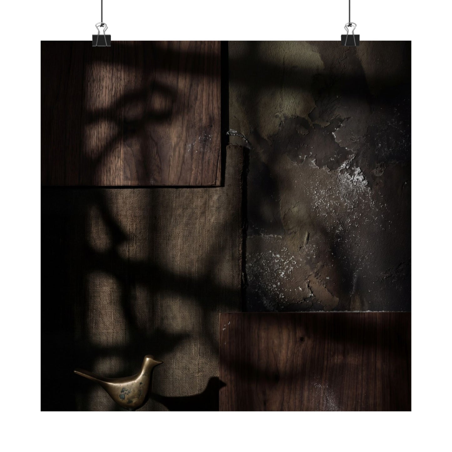 Candlelight Shadow Play Wall Art Print - Dark Japandi Datsuzoku