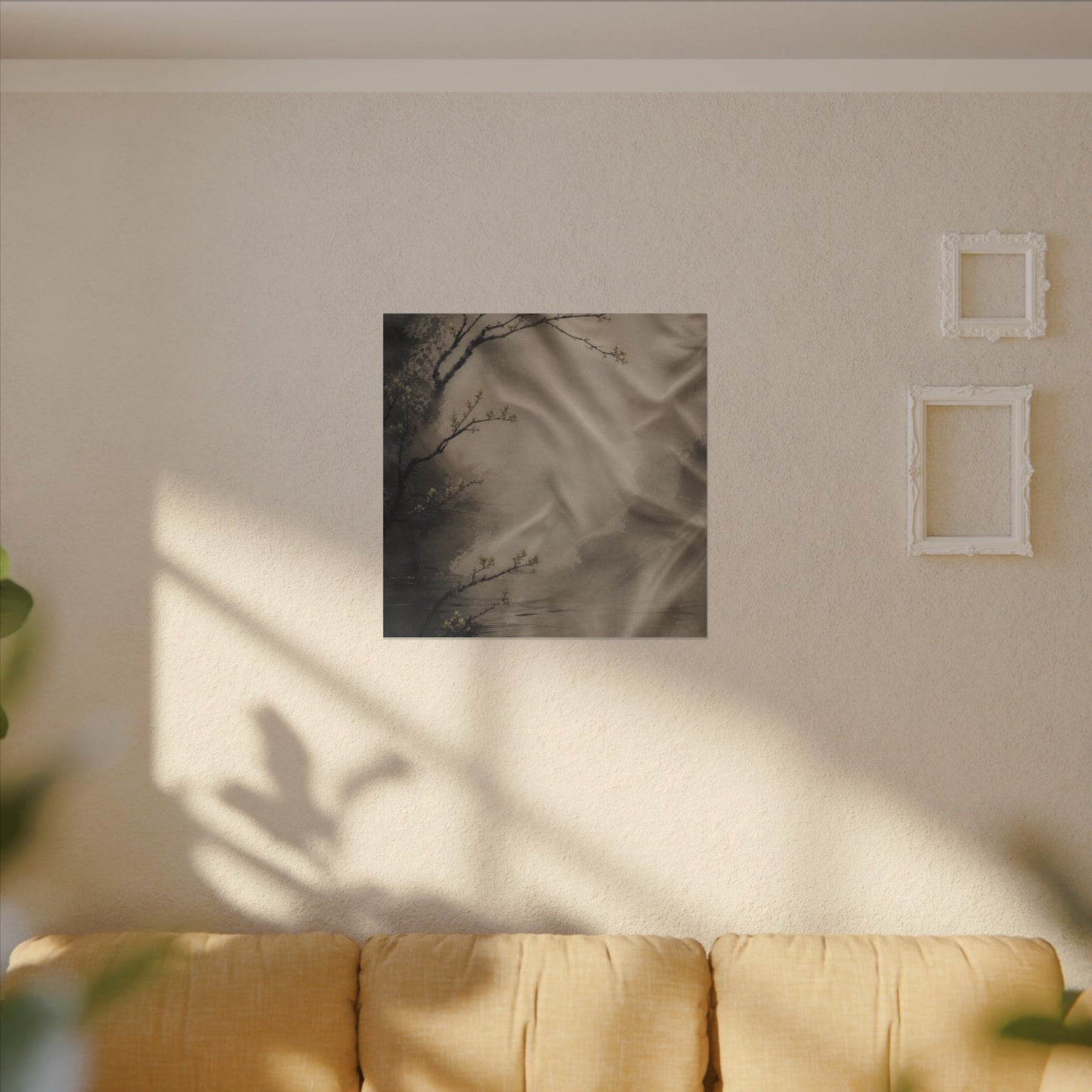 Silk Drape Canvas Art | Spring Japandi Japanese Pattern Art