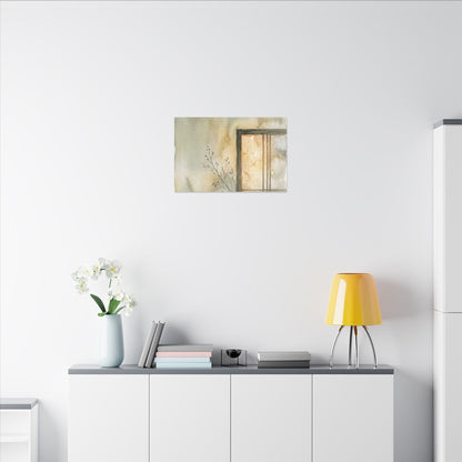 Ma Shoji Screen Canvas Art - Japandi Watercolor