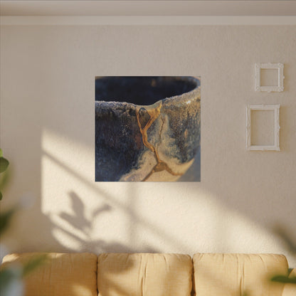 Winter Ceramic Bowl Gold Vein Canvas Art | Healing Decor