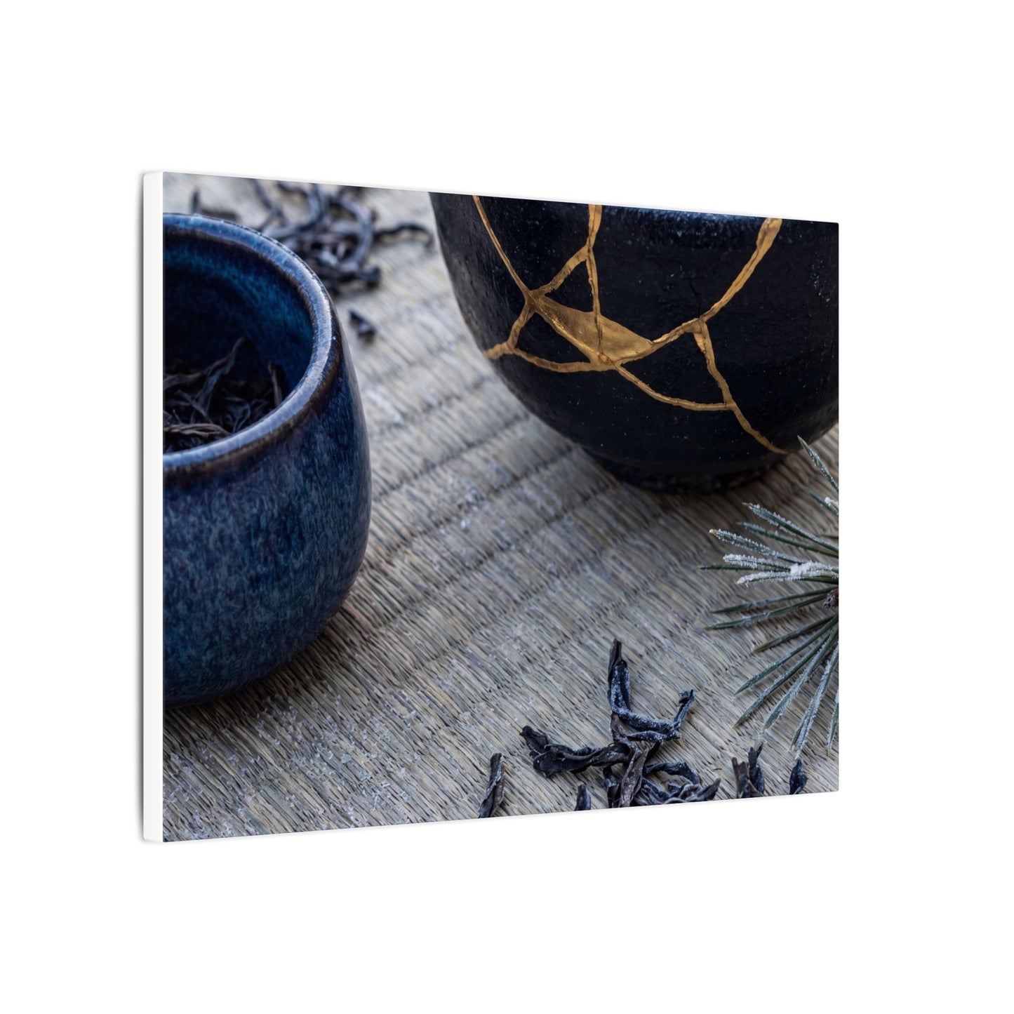 Kintsugi Tea Ceremony in Overcast | Gold Vein Canvas Art