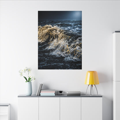Ocean Wave Winter Canvas Art | Kintsugi Artful Design