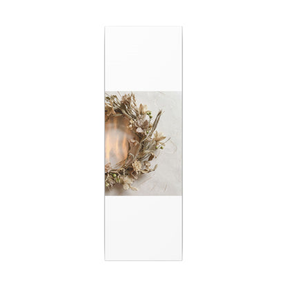 Dried Flowers Japanese Pattern Canvas Art | Neutral Japandi Art