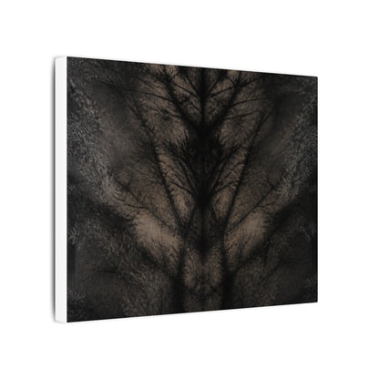 Seijaku Shadow Play Canvas Art - Dark Japandi Charcoal Ink