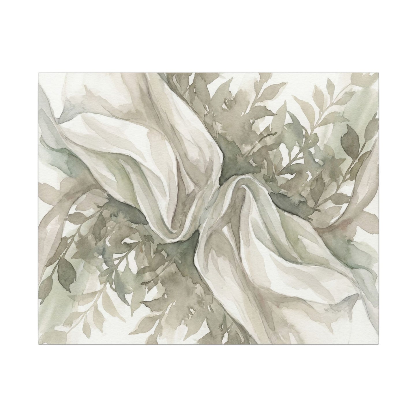 Summer Silk Drape Watercolor Canvas Art | Cozy Decor