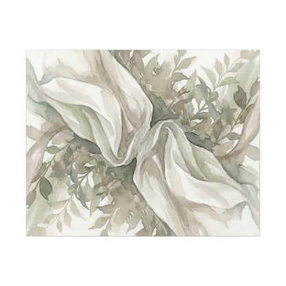 Summer Silk Drape Watercolor Canvas Art | Cozy Decor