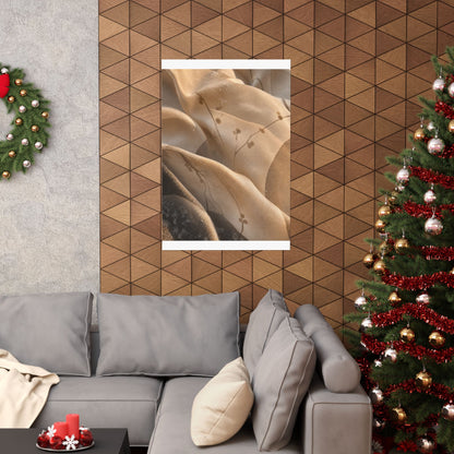 Silk Drape Winter Wall Art Print | Japandi Cozy Design
