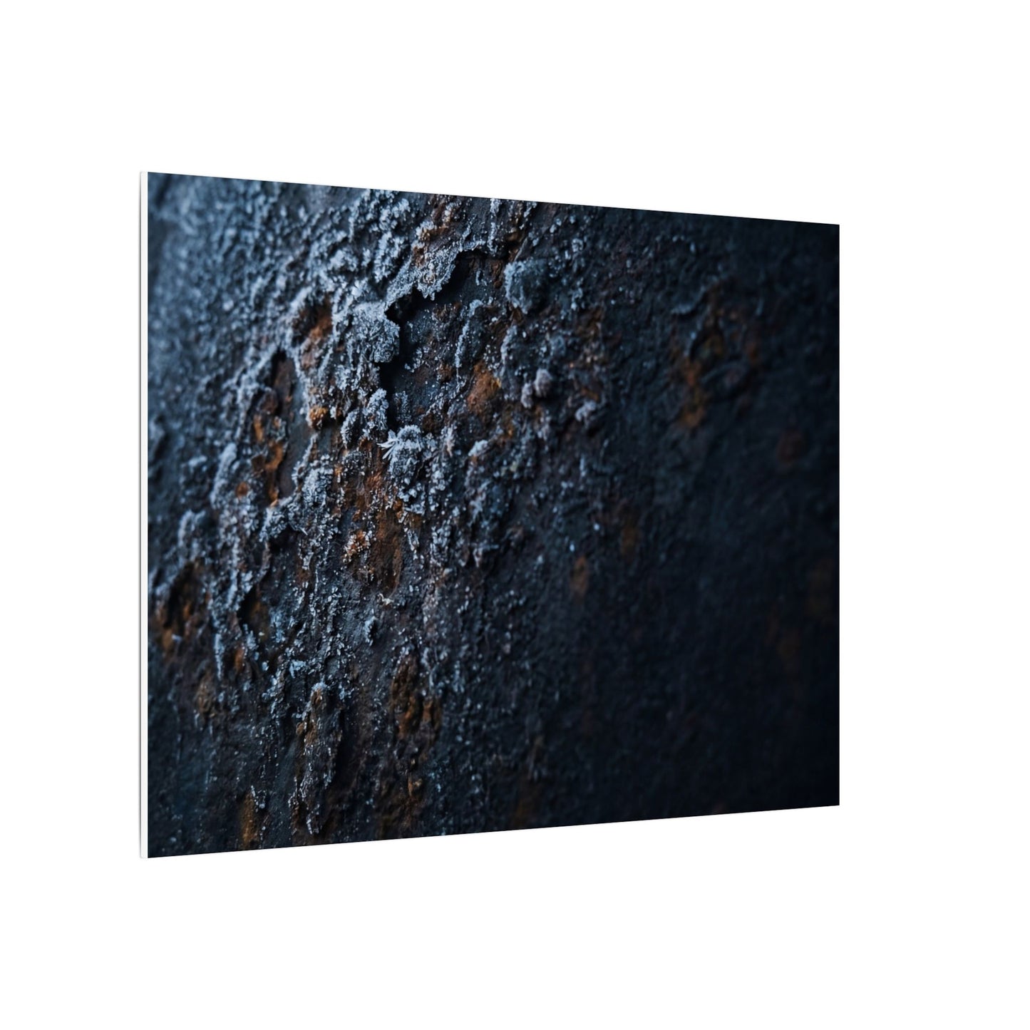 Rust Patina Canvas Art | Winter Dark Japandi Shadow Zen Art