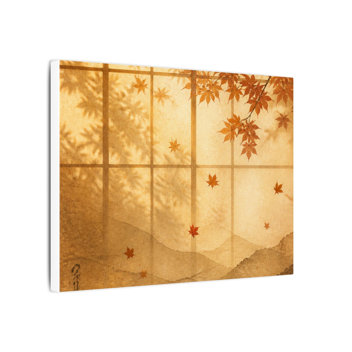 Shoji Screen Texture Canvas Art | Earthy Japandi Art