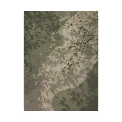 Neutral Shadow Play Canvas Art - Japanese Pattern Japandi