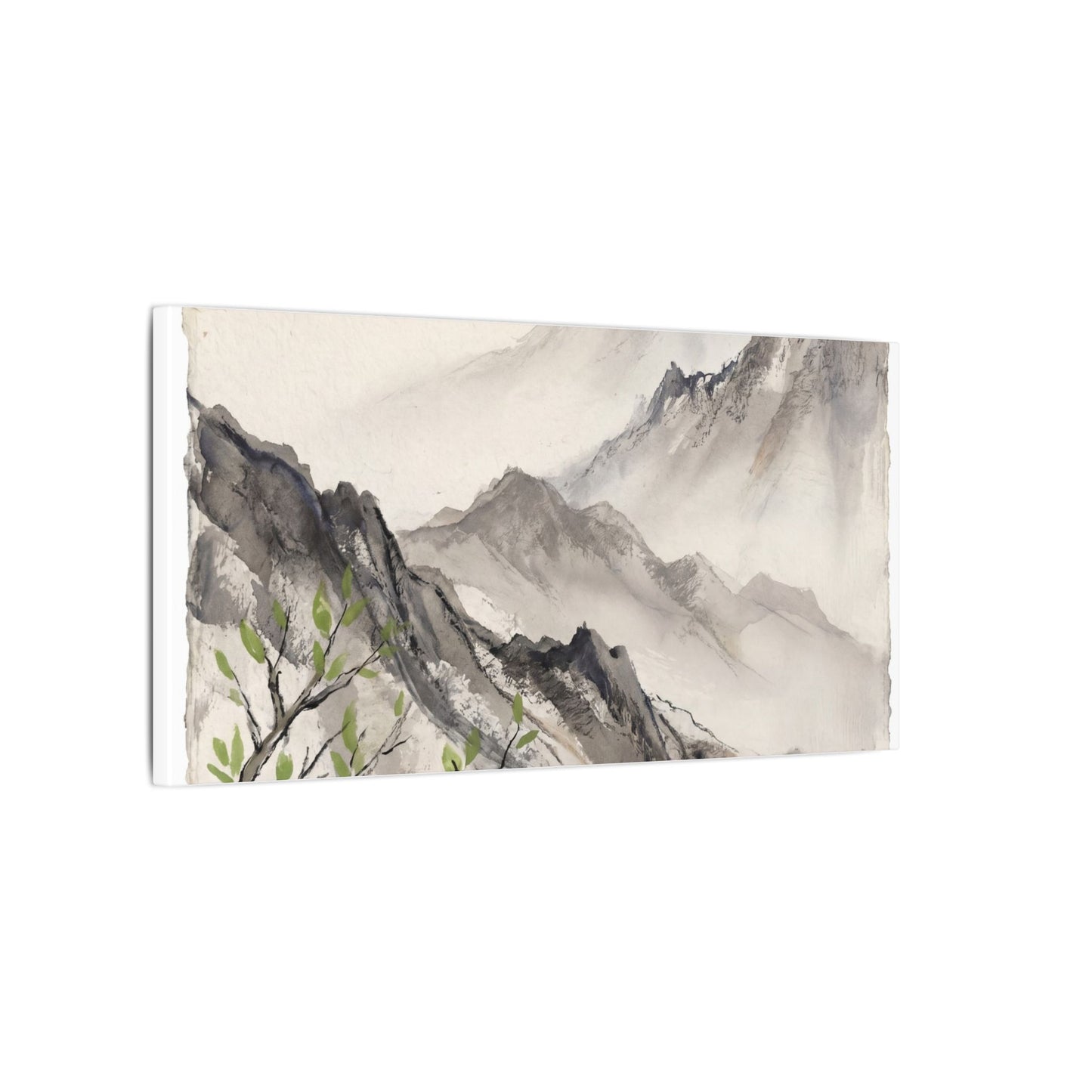 Spring Mountain Mist Texture Canvas Art | Warm Decor