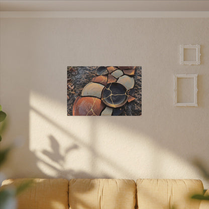 Winter Broken Pottery Gold Vein Canvas Art | Beautiful Decor