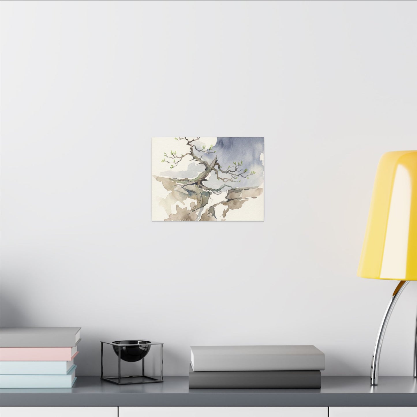 Moonlight Pine Tree Canvas Art - Japandi Ma