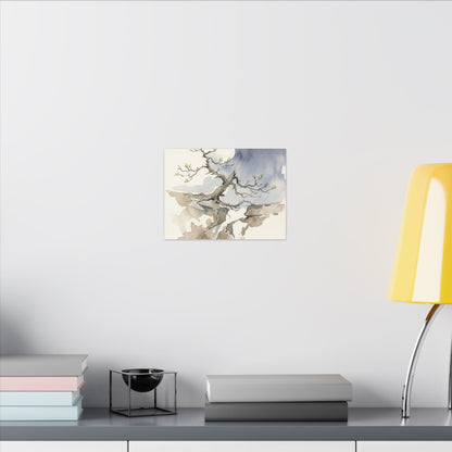 Moonlight Pine Tree Canvas Art - Japandi Ma