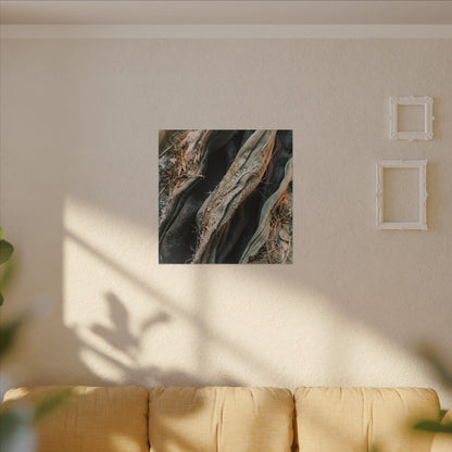 Silk Drape Winter Canvas Art | Japandi Cozy Design