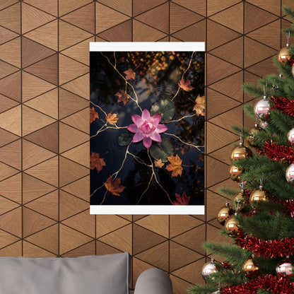 Dappled Lotus Flower Wall Art Print - Kintsugi Ma