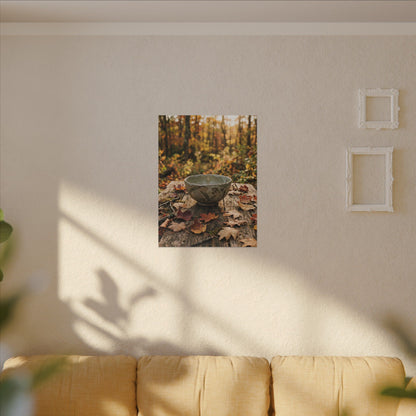 Golden Hour Ceramic Bowl Canvas Art - Japandi Fukinsei