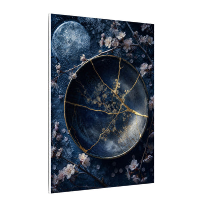 Cherry Blossom Winter Canvas Art | Kintsugi Philosophical Design
