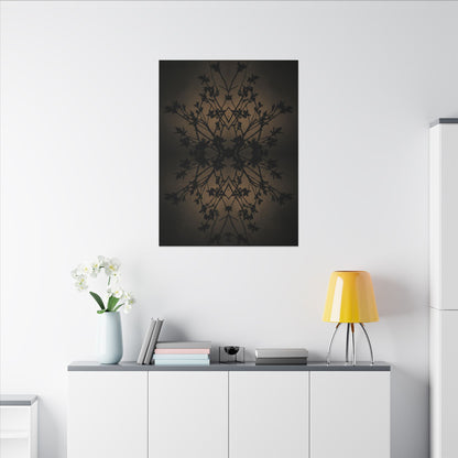 Golden Hour Shadow Play Canvas Art - Dark Japandi Seijaku
