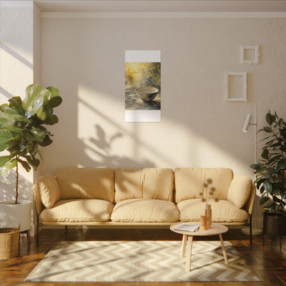 Cozy Ceramic Bowl Canvas Art - Watercolor Japandi