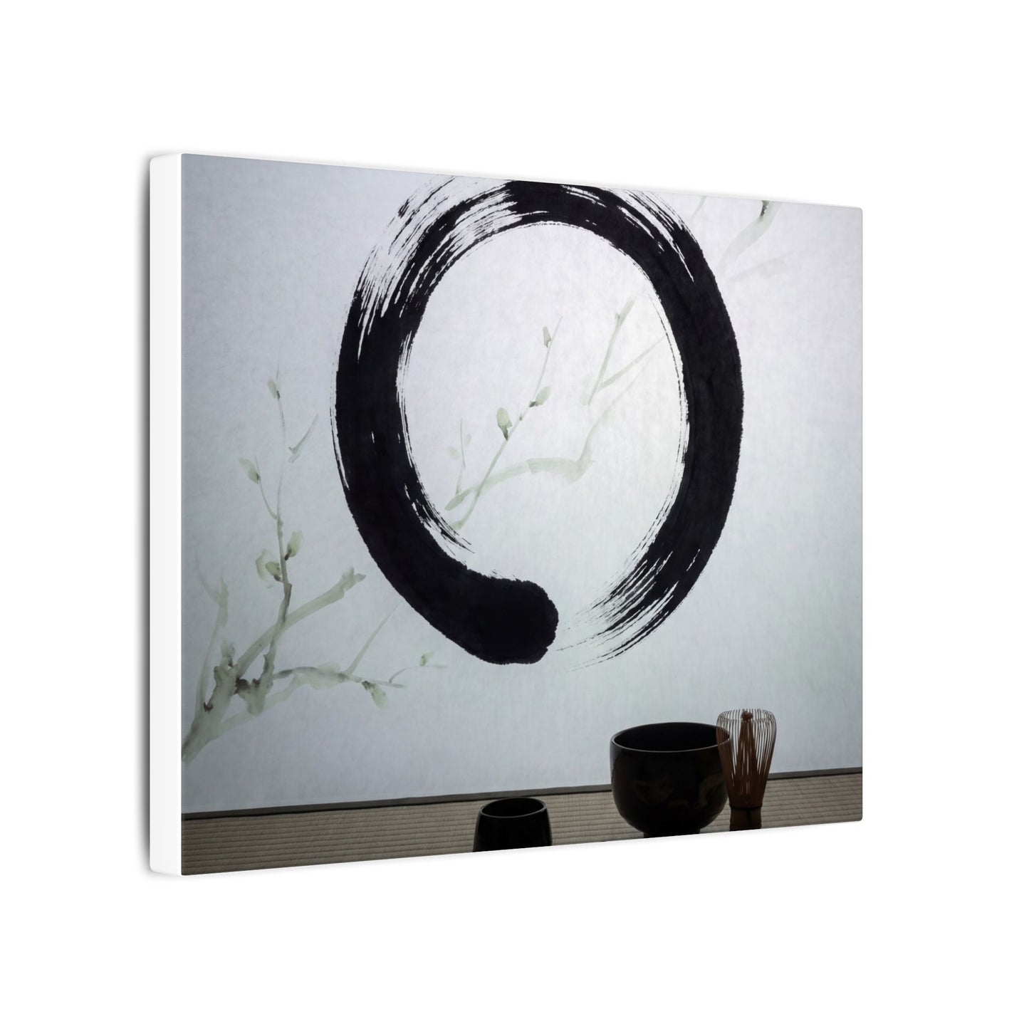 Tea Ceremony Enso Canvas Art | Peaceful Zen Art