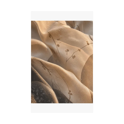 Silk Drape Winter Wall Art Print | Japandi Cozy Design