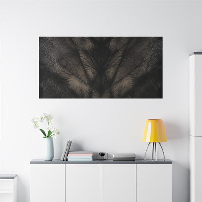Seijaku Shadow Play Canvas Art - Dark Japandi Charcoal Ink