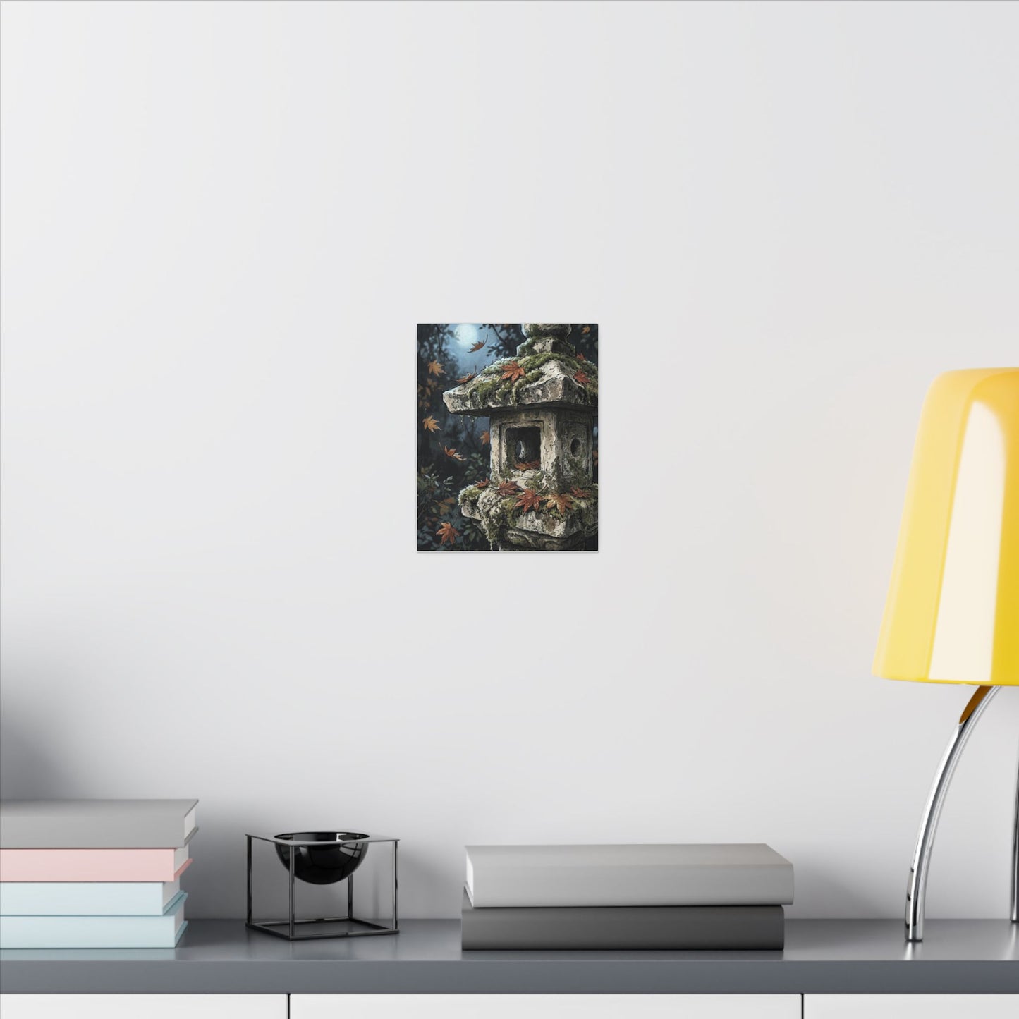 Shibui Stone Lantern Canvas Art - Japandi Minimal Line