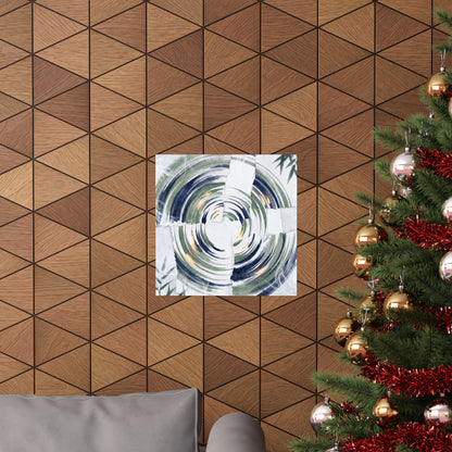 Serene Water Ripple Wall Art Print - Sumi E Zen