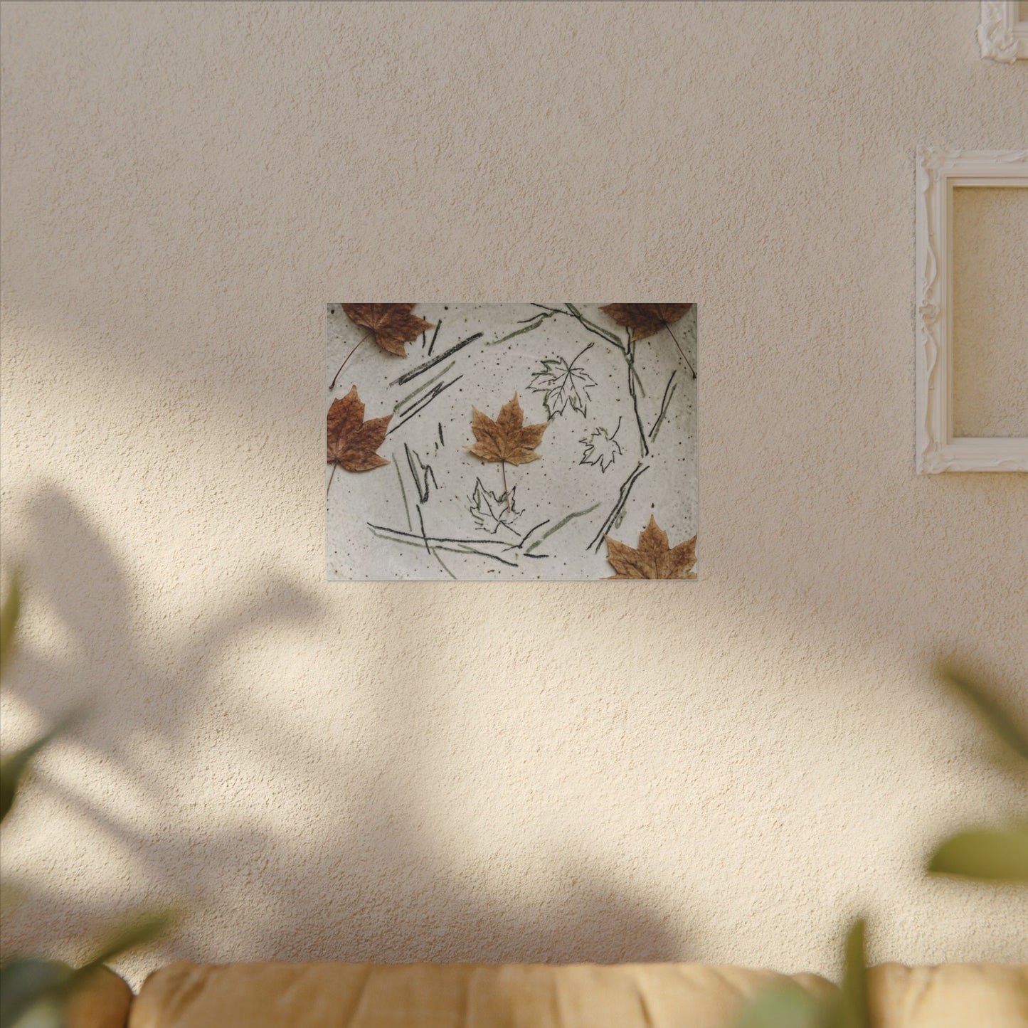 Ceramic Bowl Autumn Canvas Art | Japandi Elegant Design