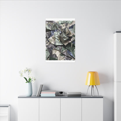 Shibui Paper Fold Canvas Art - Japandi Japanese Pattern